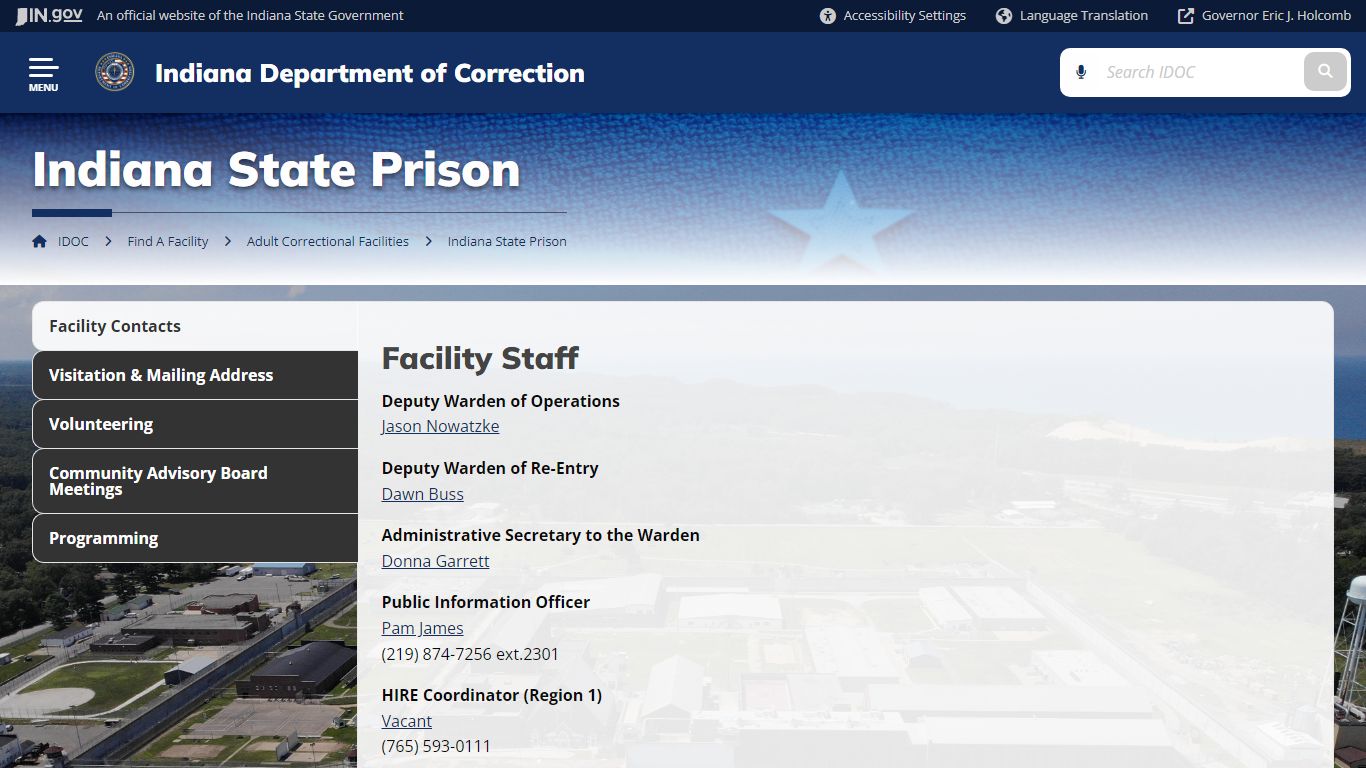 IDOC: Indiana State Prison - IN.gov